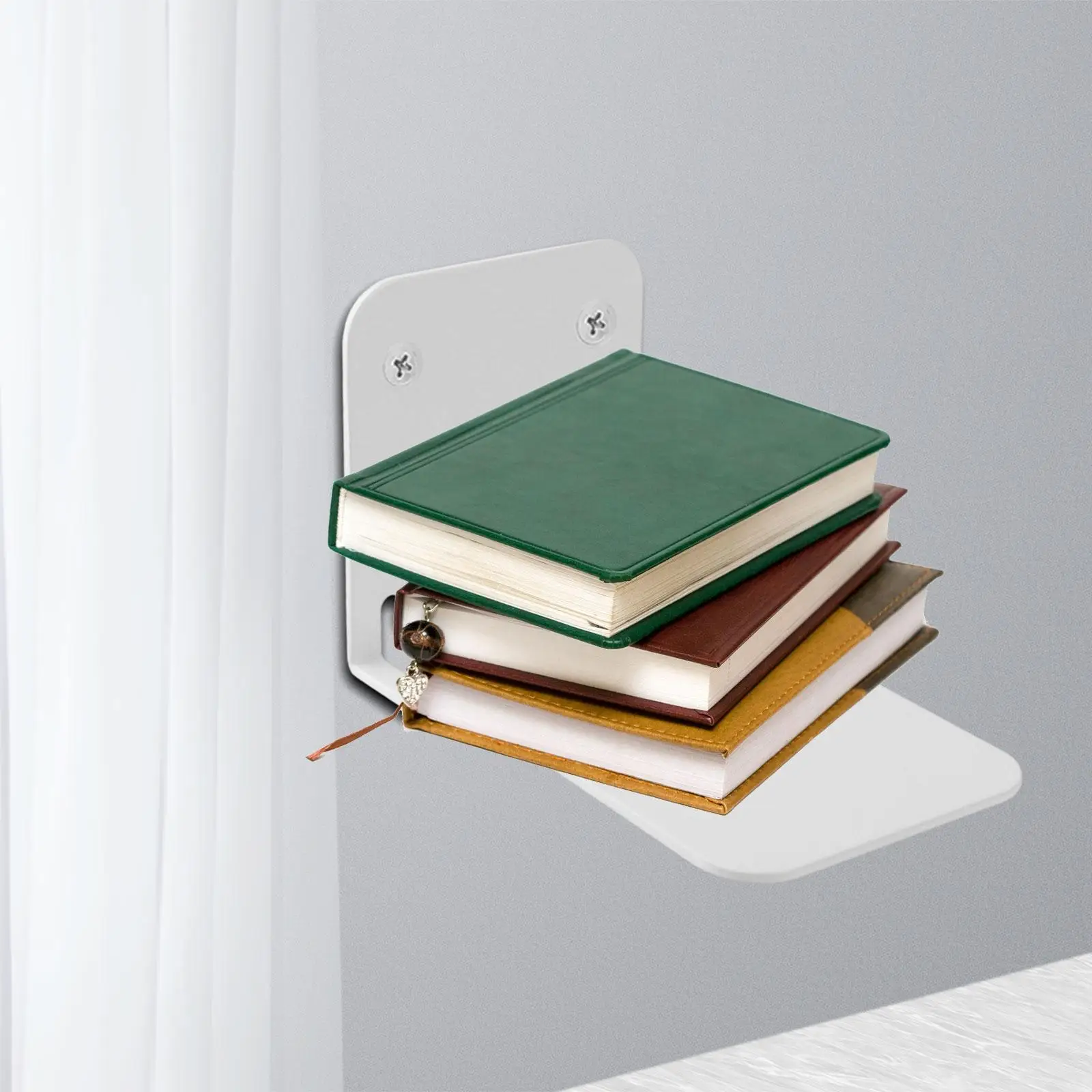 Stainless Steel Floating Bookshelf Invisible Bookcase for Books Classroom Nursery