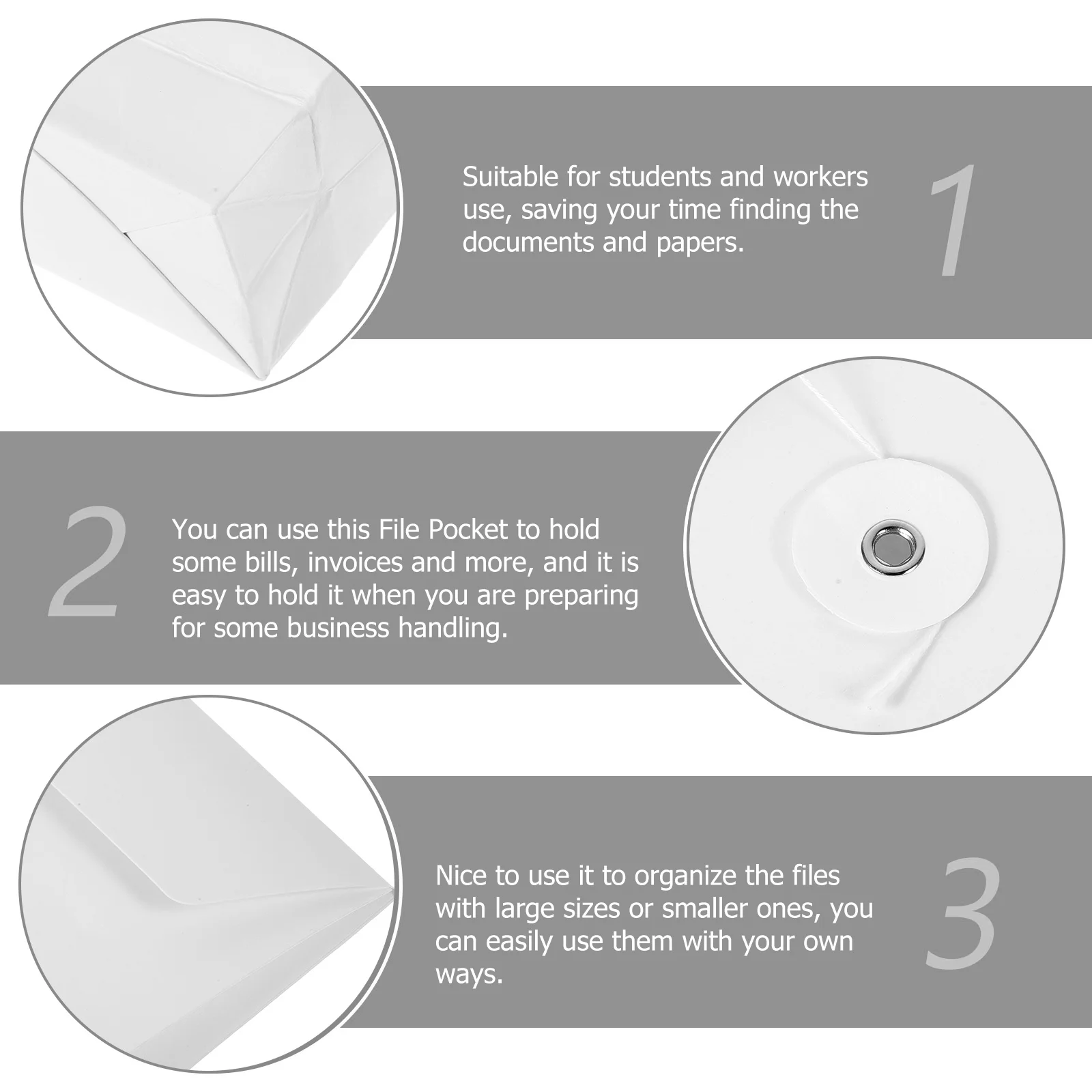 

5 шт. водонепроницаемых папок для документов, вместительный органайзер для школьных принадлежностей и деловых файлов, портативный дизайн