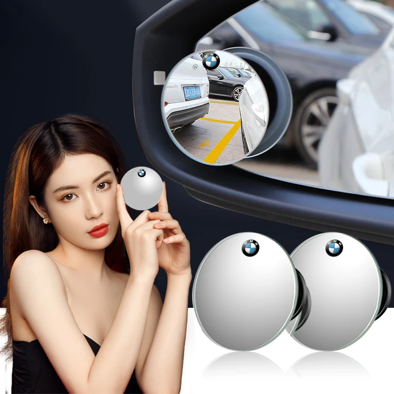 Round Frame Convex Blind Spot Mirror Safety Driving 360° Wide-angle For BMW 5/6 Series / X3 / X4 F10 F11 F18 F06 F12 F13 F25 F26