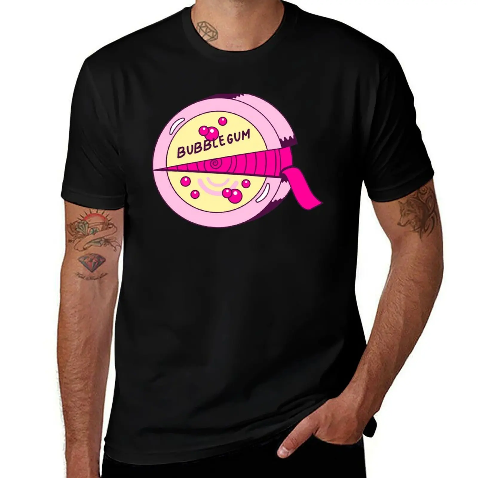 

90s Retro Pink Bubblegum T-Shirt printed t shirts for man men t shirt cotton 100% T-Shirt