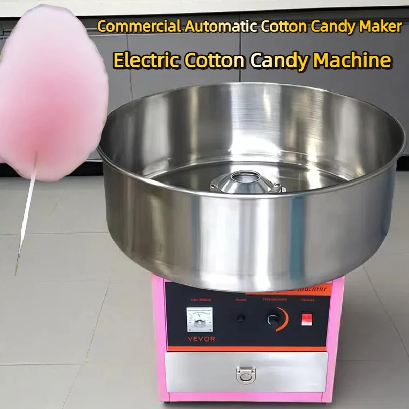 

Electric Automatic Stainless Steel Cotton Candy Machine Commercial Plug Radio Marshmallow Machine Marshmallow Machine 110V 220V