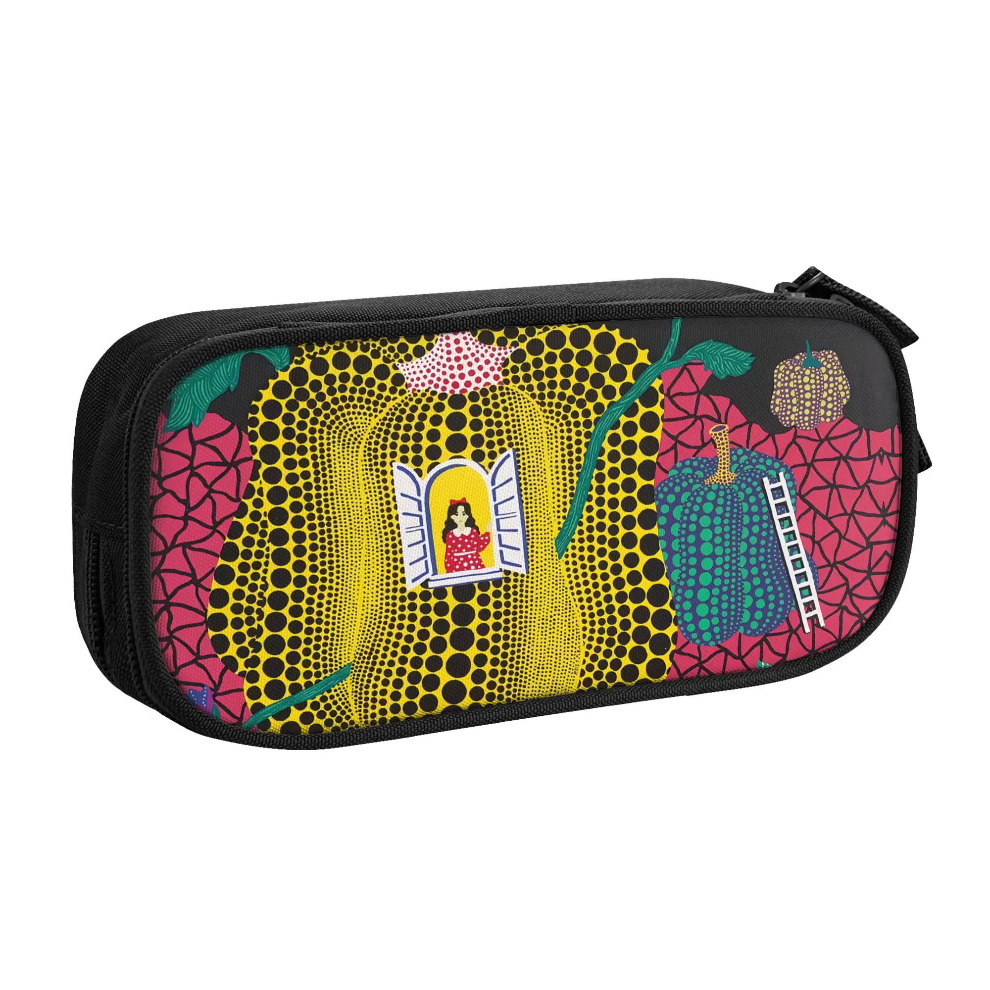 Yayoi Kusama Abstract Painting Cute Pencil Case Boys Girls Large Capacity  Pencil Bag Students Stationery