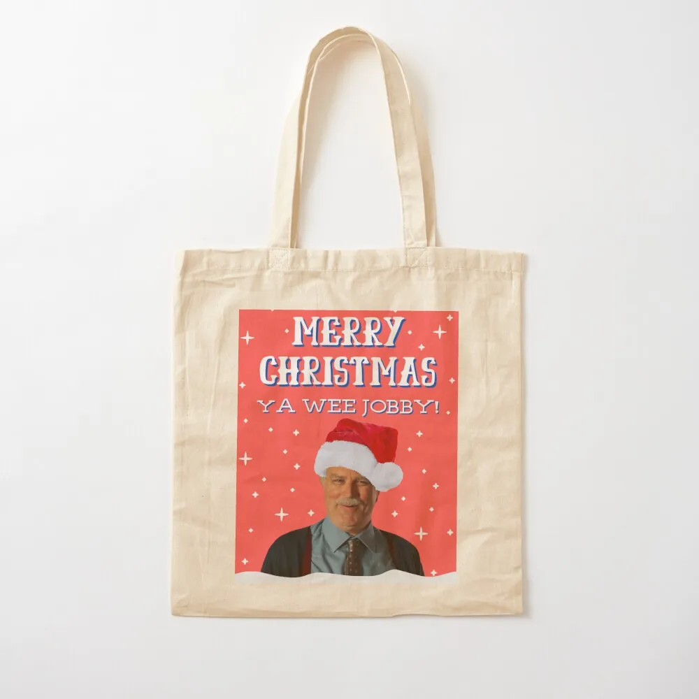 

Merry Christmas Ya Wee Jobby - 2021 - Victor McDade Tote Bag reusable grocery bags women bag Canvas Tote Bag