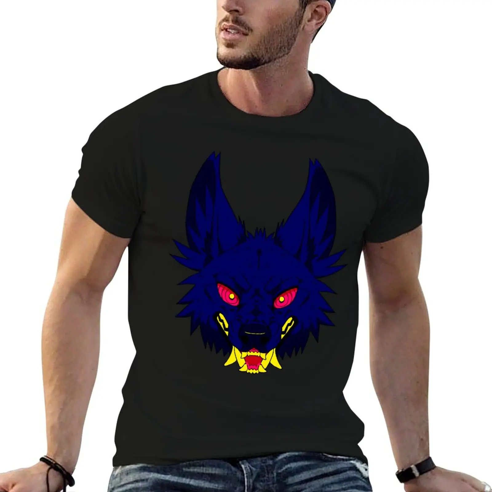 neon fangs T-Shirt Large Size Casual Tee Shirt