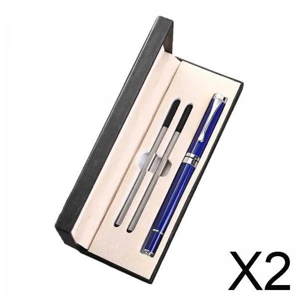 

2xНабор металлических шариковых ручек, подарок на день отца, подарок на день рождения, день отца, папа, синий