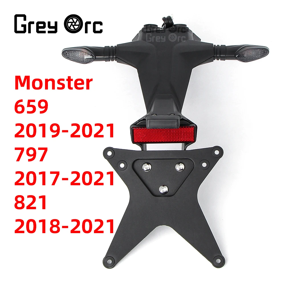 

Motorcycle Rear Mudboard Rear Turn Signal License Plate Bracket For Ducati Monster 659 797 SuperSport 939/939S 950/950S
