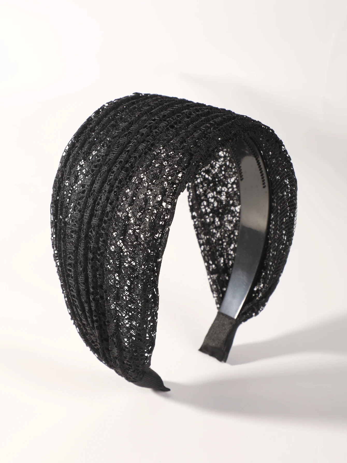 Women Cloth Headbands Wide Black Fabric Headbands Mesh Lace Makeup Head Bands Summer Hair Hoop Korean Hair Accessories for Girls