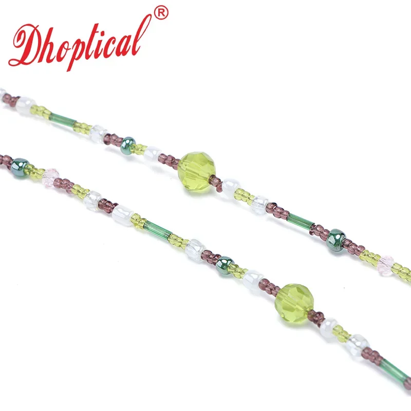 Beaded glasses chain, green fashion eyeglass & sunglass strap for women stylish by dhoptical image 6