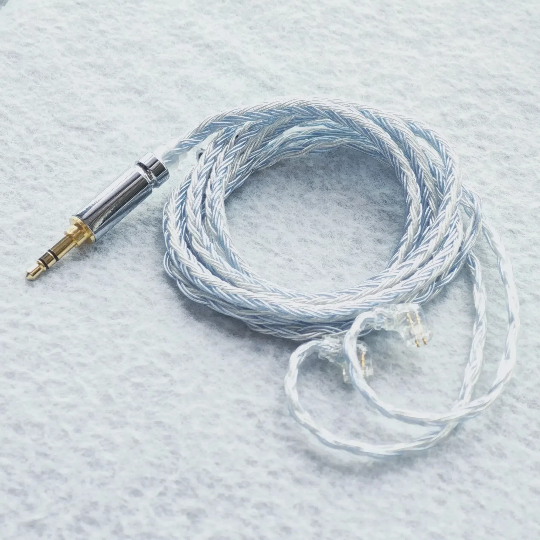 KZ Cable For ZEX Pro CRN ZAX ASX ZSX AST ZS10 ZAS OCC 2.5 3.5mm With MIC 16 Core Earphones Silver Plated Upgrade 4.4mm Balance