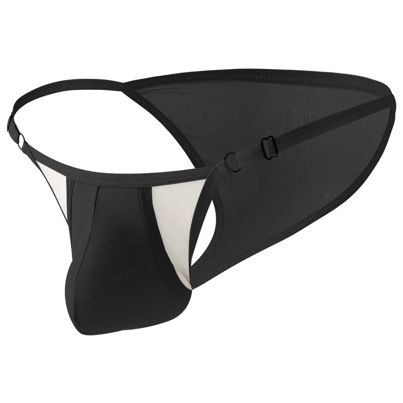 

Ice Silk Mens Briefs Adjustable Waist Sexy Summer Cooling Breathable Pouch Underwear