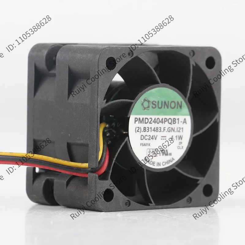 Original Sunon 5V 12V 48V DC 24V 4.1W AC EC 4028 40X40X28MM 4CM frequency converter bearing three wire PMD2404PQB1-A cooling fan