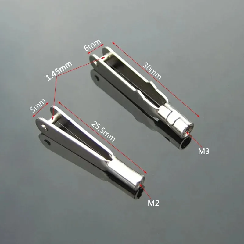 5/10/20Pcs M2/M3 Metal Clevis Push Rod Coupler Servo Connecting Chuck Steel Horn Clip for RC Drone Airplane Boat Parts