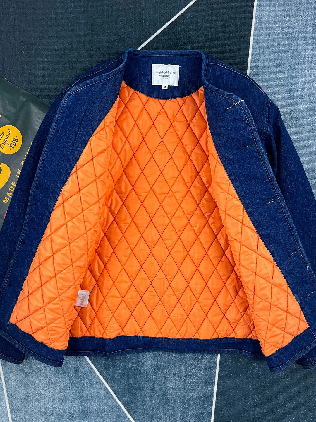 

Утепленная теплая хлопковая куртка для мужчин с воротником, джинсовая подкладка, модная винтажная одежда в японском стиле для осени и зимы