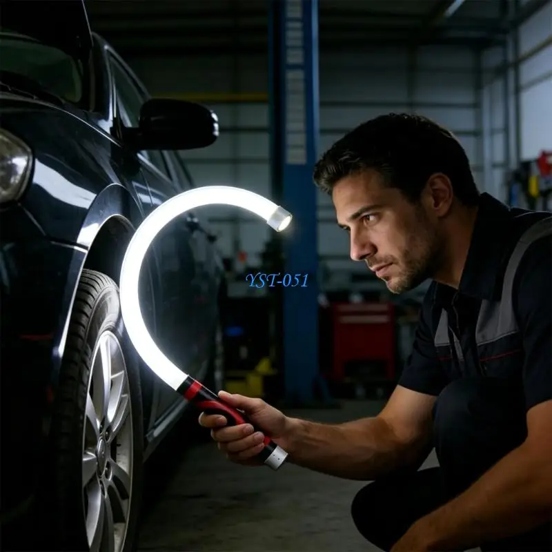 E15A Adjustable Bendable LED Light Flexible LED Flashlight Bendable Mechanic Light For Outdoor Activities Enduring