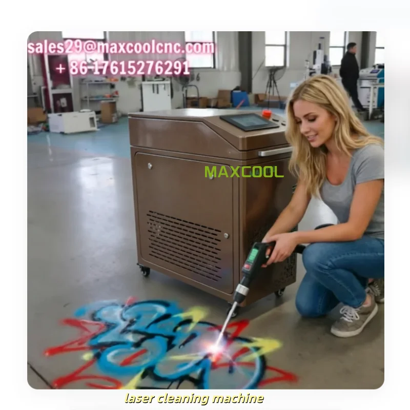 MAXCOOL Standard Style 300W 500W Rust Removal Paint Laser Cleaning Machine Manufacturer Sells Pulse for Laser Rust Removal