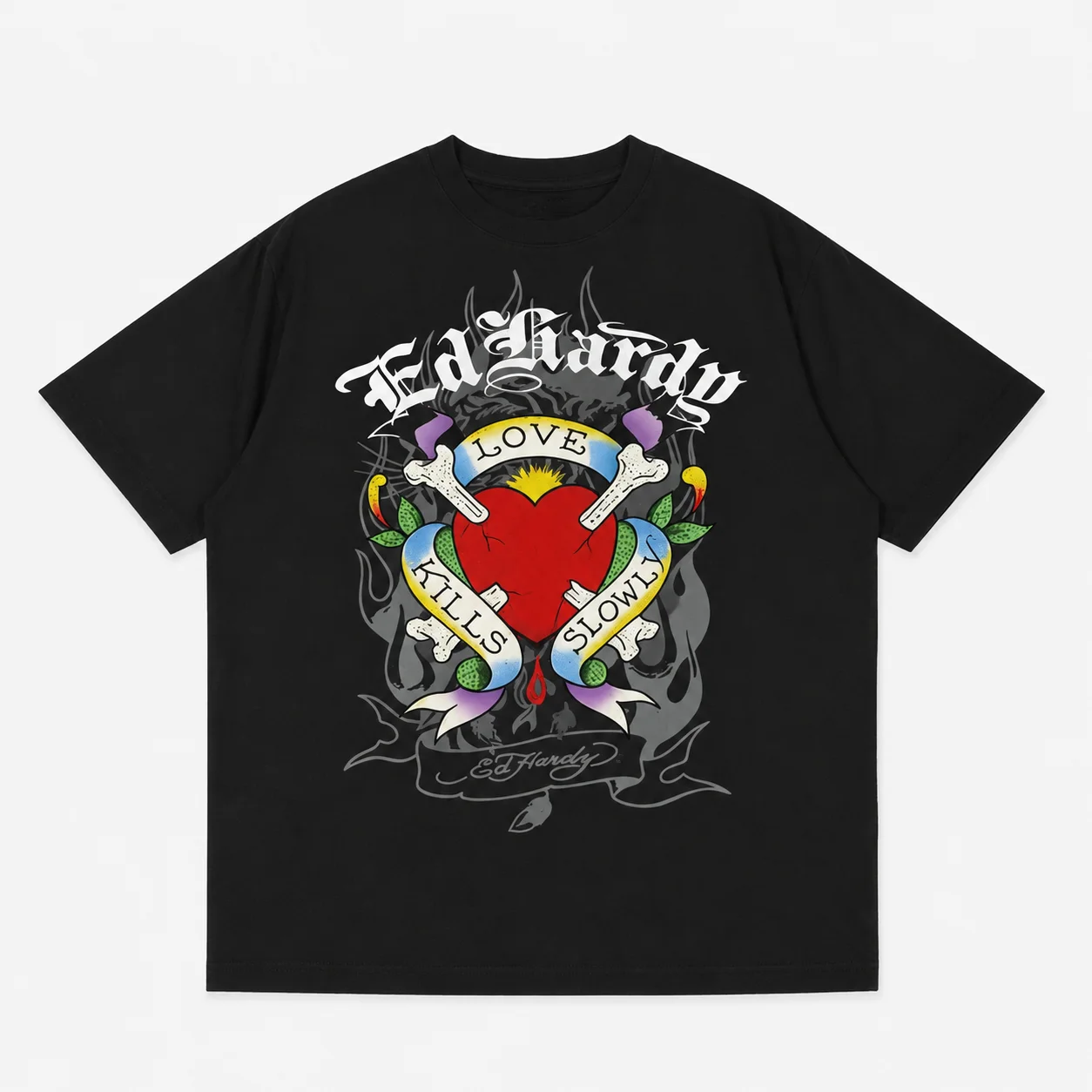 Ed Hardy Red Heart Cross Bones 