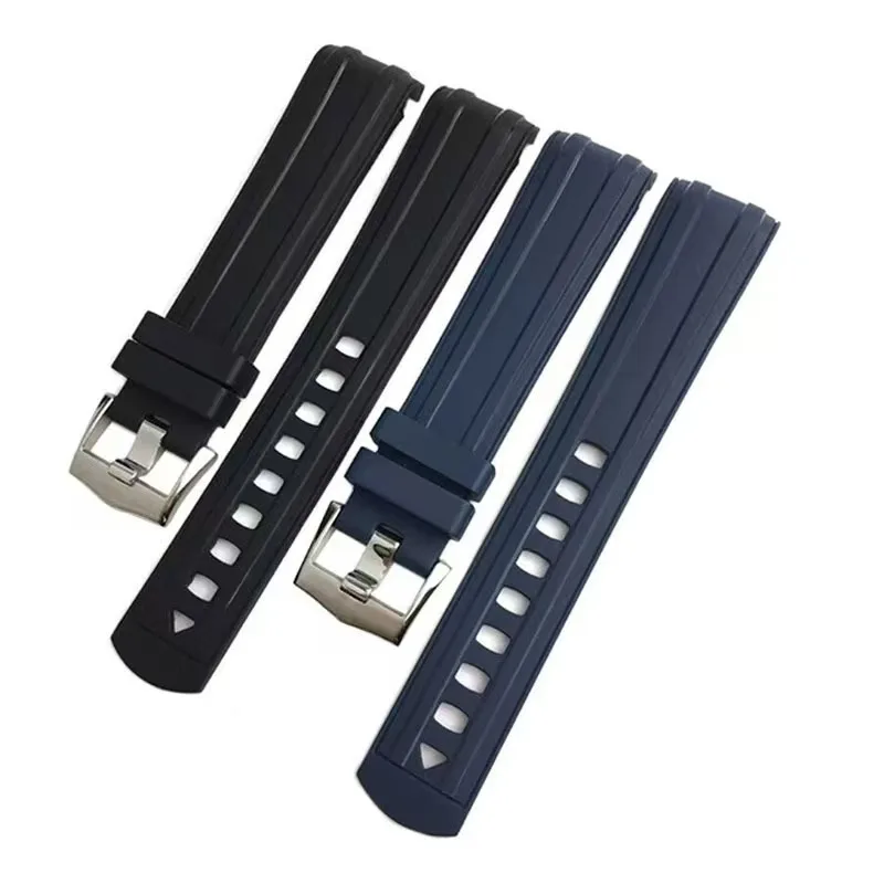 Premium 20mm FKM Fluororubber Watch Band For OMEGA Seamaster 300 Waterproo Dustproof Heat Resistant Sport Strap For Men Women