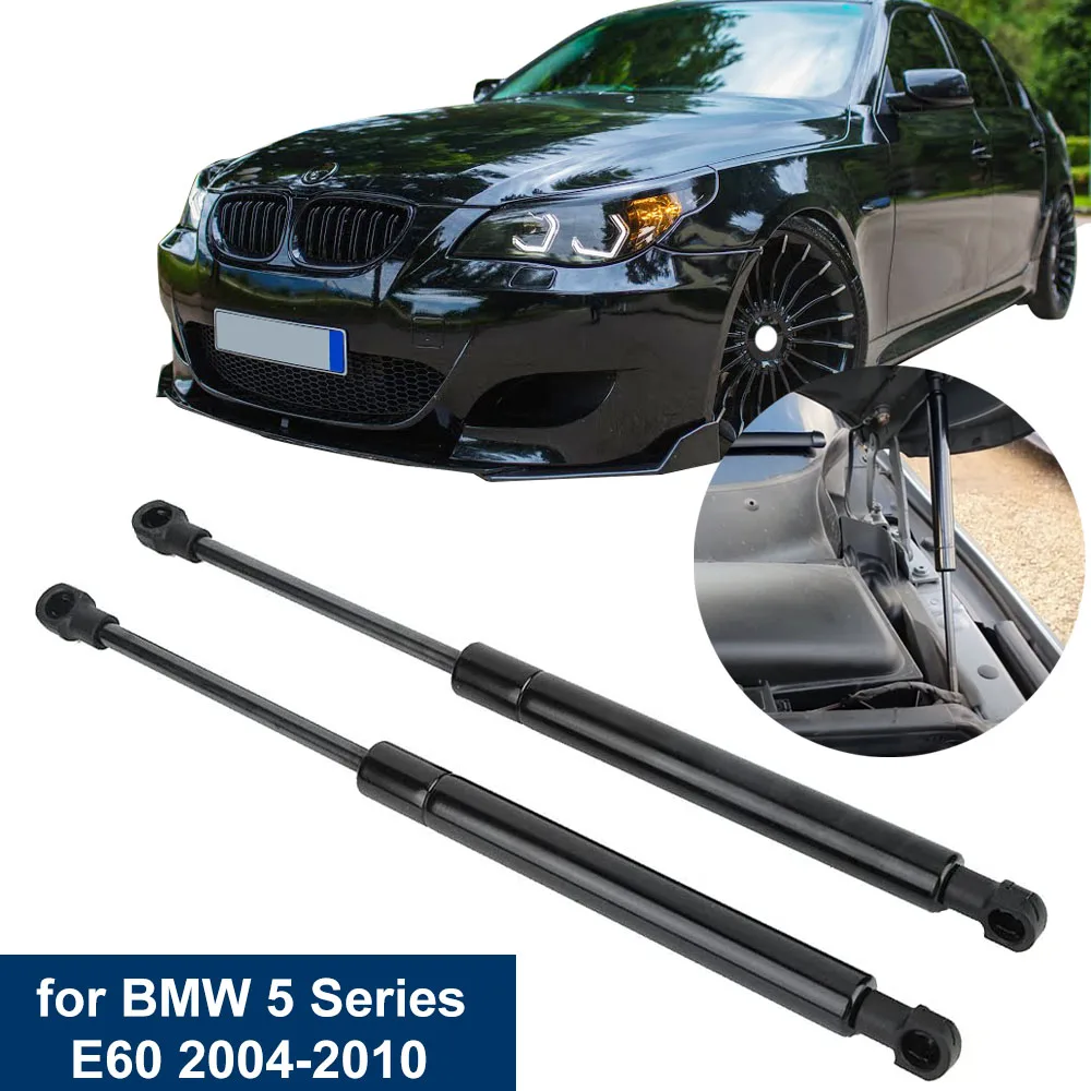 2PCS Carbon Hood Air Struts Bar Lift for BMW E60 E61 520i 525i 530i 535i 540i Gas Spring Hood Air Support Rod 51237008745 