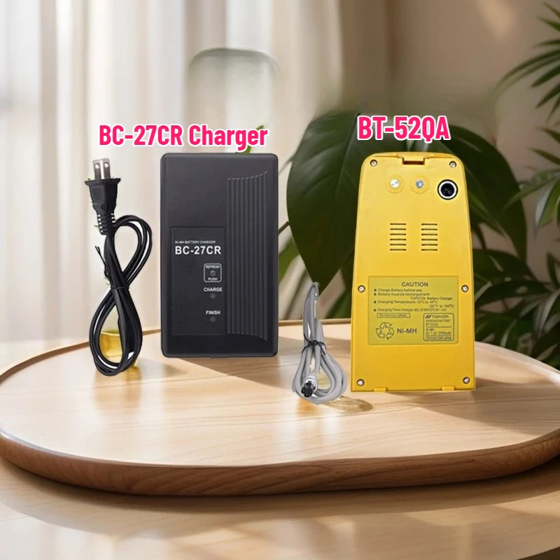 

New Battery BT-52QA BT52QA ( 3 PIN ) Battery BC-27BR Charger for Top Total Stations Surveying with BC-27CR Charger