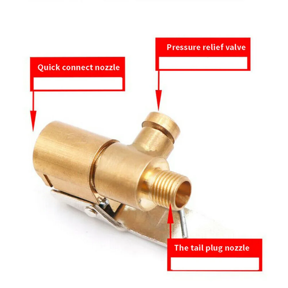 Fine Workmanship Inflatable Pump Valve Connector for Car Tyres Suitable for 8mm Drill Pipe Hoses Industrial Use