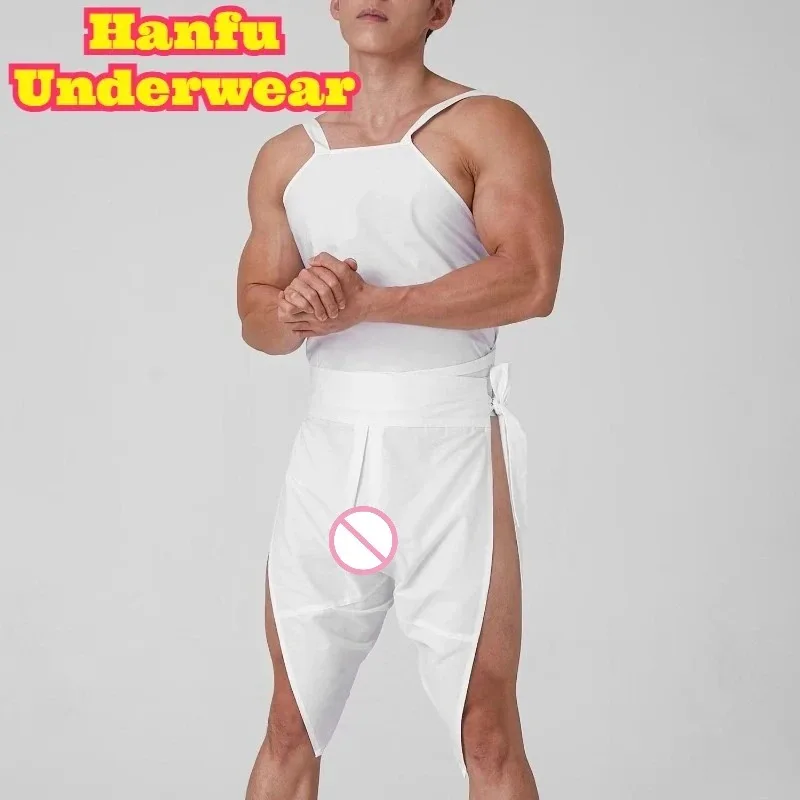 

Men Hanfu Inner Wear Bandeau Top Traditional Chinese Style Soft Breathable Comfortable Hanfu Matching Cosplay Daily Lounge Inner