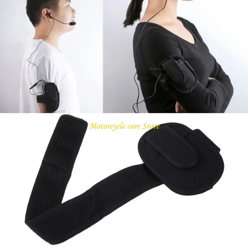 U75F Breathable Armband Bag Interphone Headset Holder Outdoor Sports Running Phone Bag for Men Women