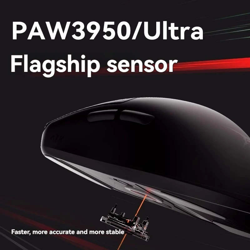 ATK's Leigong F1 Dual Mode Mouse PAW3950/Ultra Sensor 8K HZ Receiver Poreless Lightweight Ergonomic Design Gaming Office Mouse