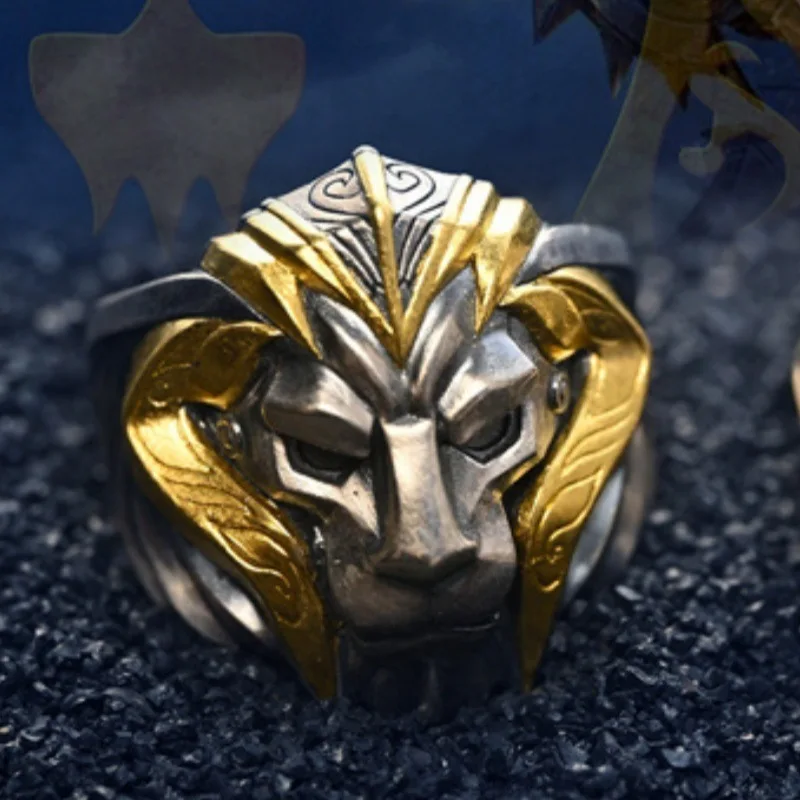Fashionable and Unique Lion-shaped Ring Anime Game Related Accessories Wholesale