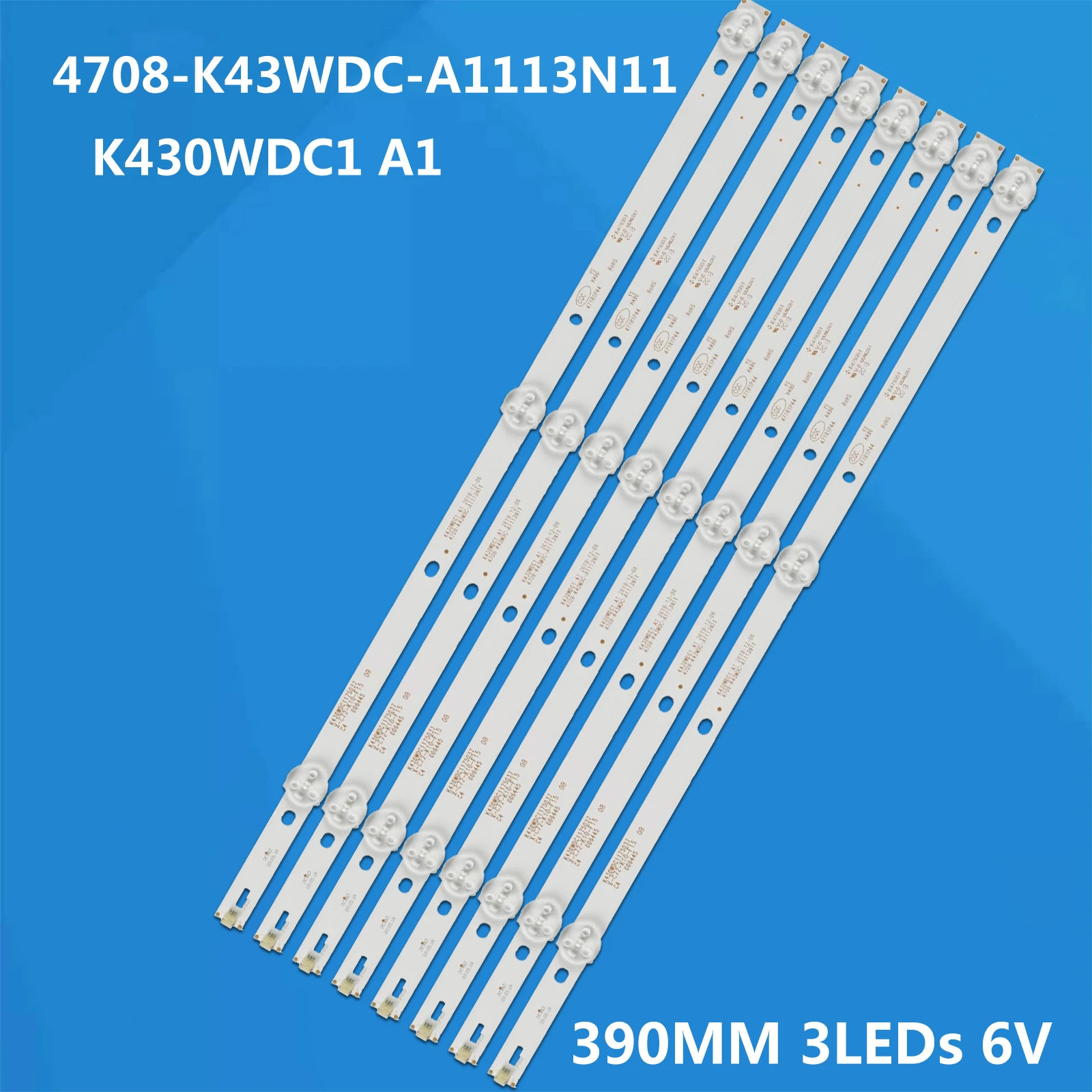 Лента светодиодной подсветки, 3 лампы для LE43E6850 K430WDC1 A1 L43E6800 Y43G1B 43PFF3012/T3 43DL4012N/62 43PUH6002/96 K430WDK3 K430WDC1_A3