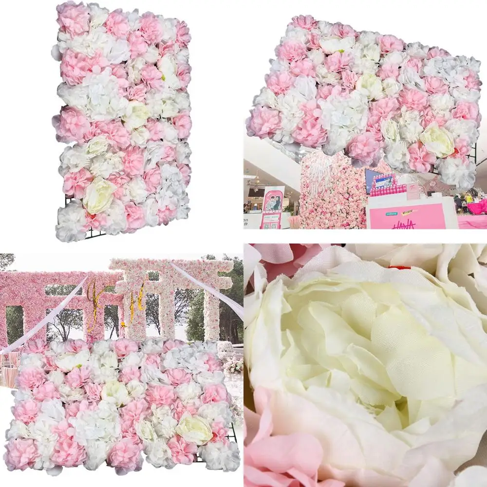 

Шелковые панели-гортензии для стен, 60x40 см, 6 штук, идеально подходят для свадеб, декораций для сладких зон, фотозон, сценических фонов