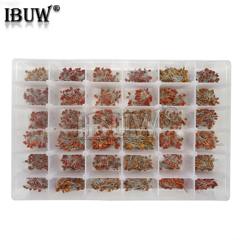 3600PCS/lot 1PF-100nF Ceramic Capacitor Assortment Kit 10PF 22PF 33PF 47PF 100PF 330PF 470PF 1NF 10NF 47NF 50V Capacitors set