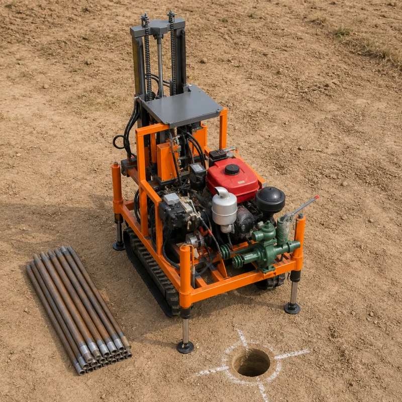 Agricultural Tracked Borehole Drilling Machine Robust Water Well Drilling Rig Farm Irrigation Premier Manufacturer Wholesale