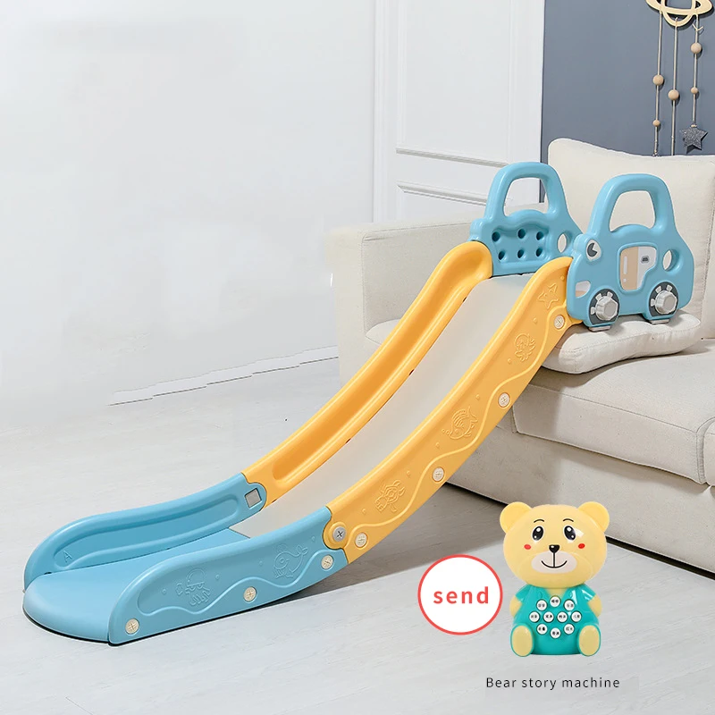 Adjustable Height Bedside Indoor Baby Slide Toy, Climbing Bed Toys for Kids, Playing Home