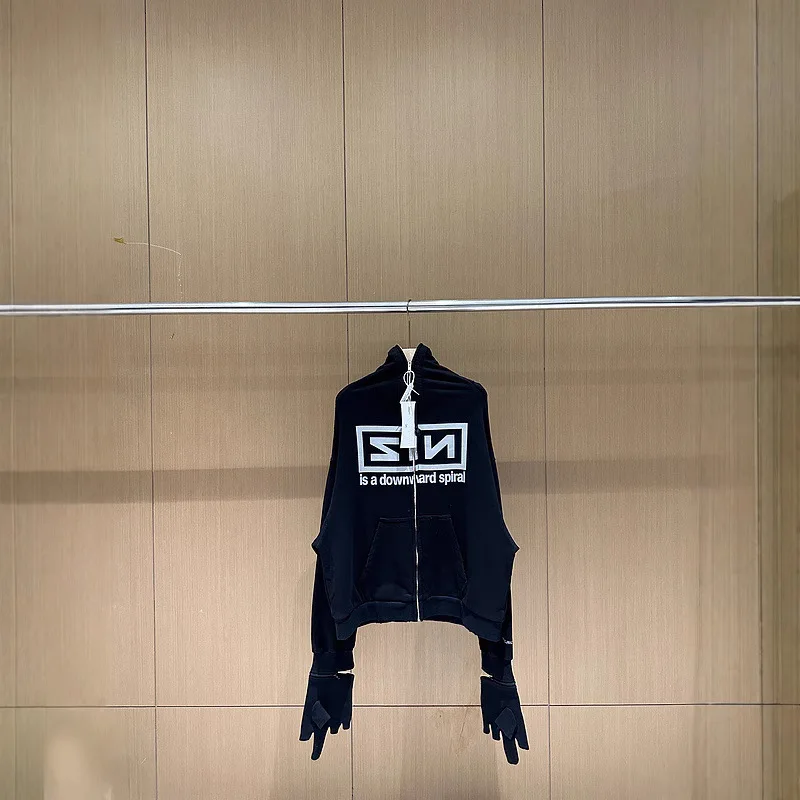 

Project G/R Grailz 2026 New Band-Style One-Piece Two-in-One Glove Hoodie Zipper Jacket for Men and Women