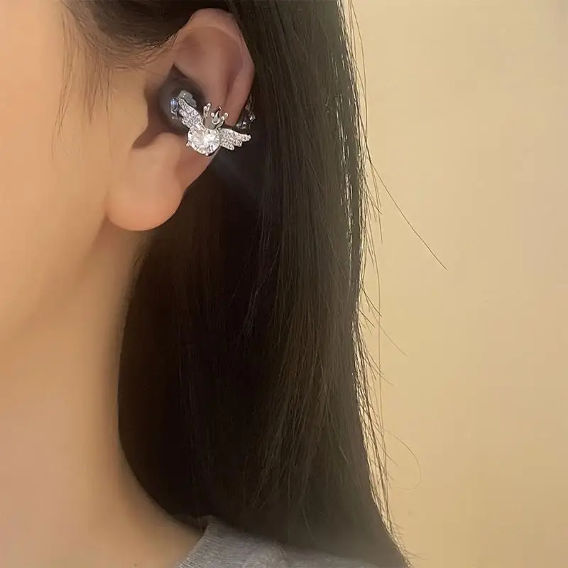 

F62C элегантные зажимы для ушей с имитацией кристаллов, аксессуары для Freeclip 1/2, украшения для наушников с открытыми ушками,