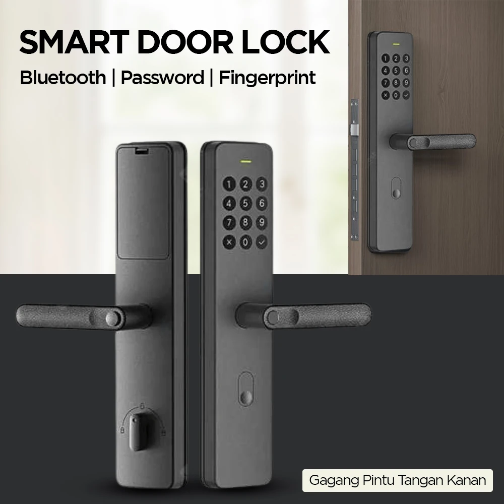 Zi Mijia Smart Door Lock Bluetooth Password Fingerprint Right Hand - ZNMS01XMYP multi-functional smart door locker