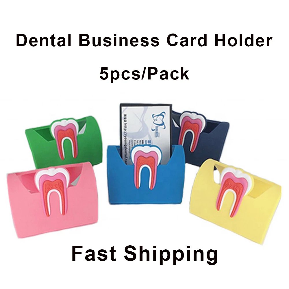 5pcs Lab Accessories Business Card Name Office Clinic Ornament Present Teeth Shape Lab Decorations Product s