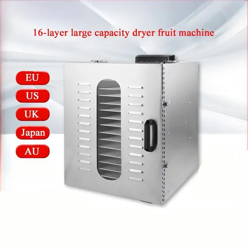 Commercial Stainless Steel Food Dehydrator Electric Dryer for Fruit Vegetable Tea Pet Meat Household Use Heavy Duty Machine
