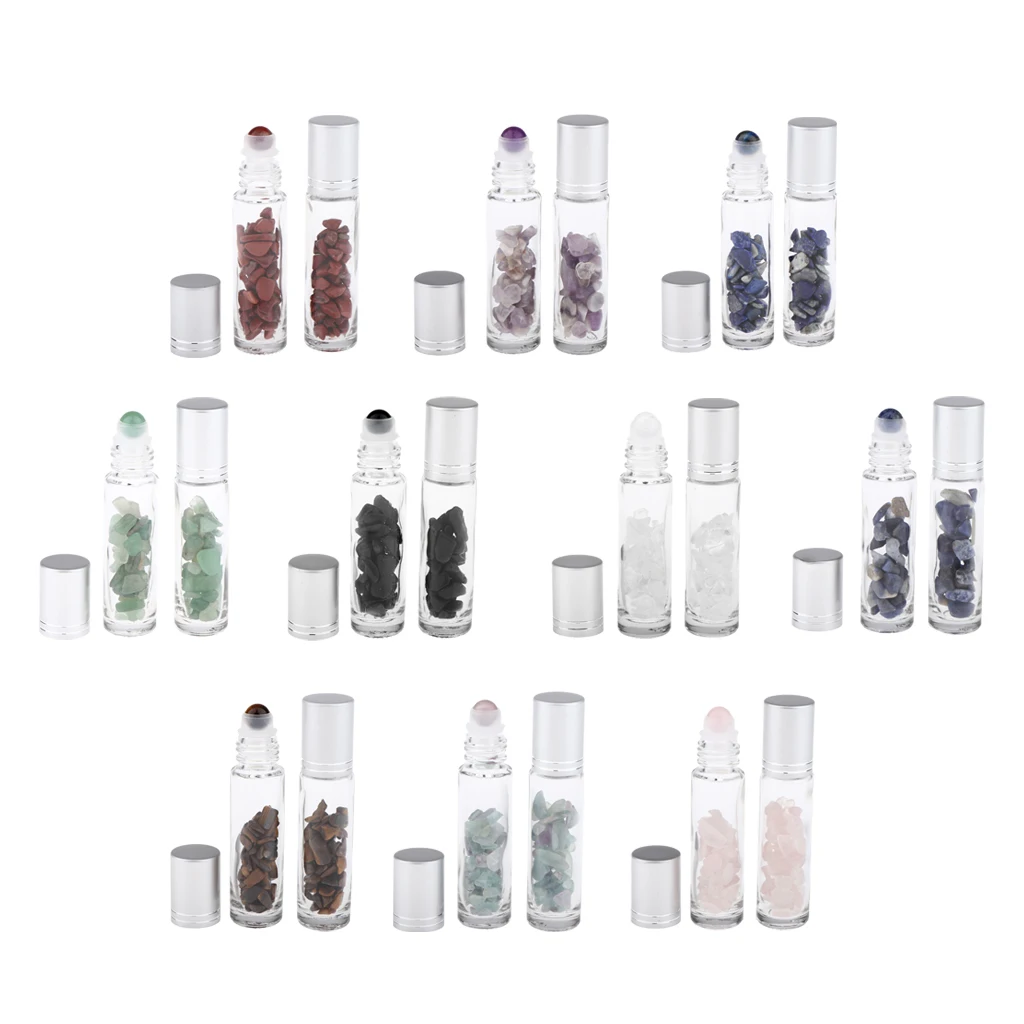 Essential Oil Roll on Bottles 10ml Glass Roller Ball Refillable Bottle Portable Scent Container for DIY Perfume and Massage