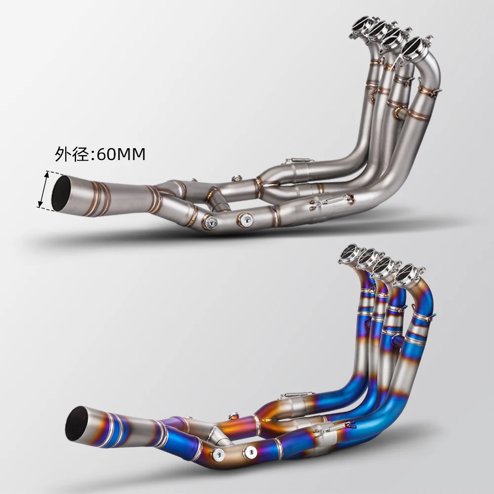 For S1000RR S1000R S1000 titanium alloy or stainless steel motorcycle front exhaust pipe interface 60mm (2019-2021-2022 models)