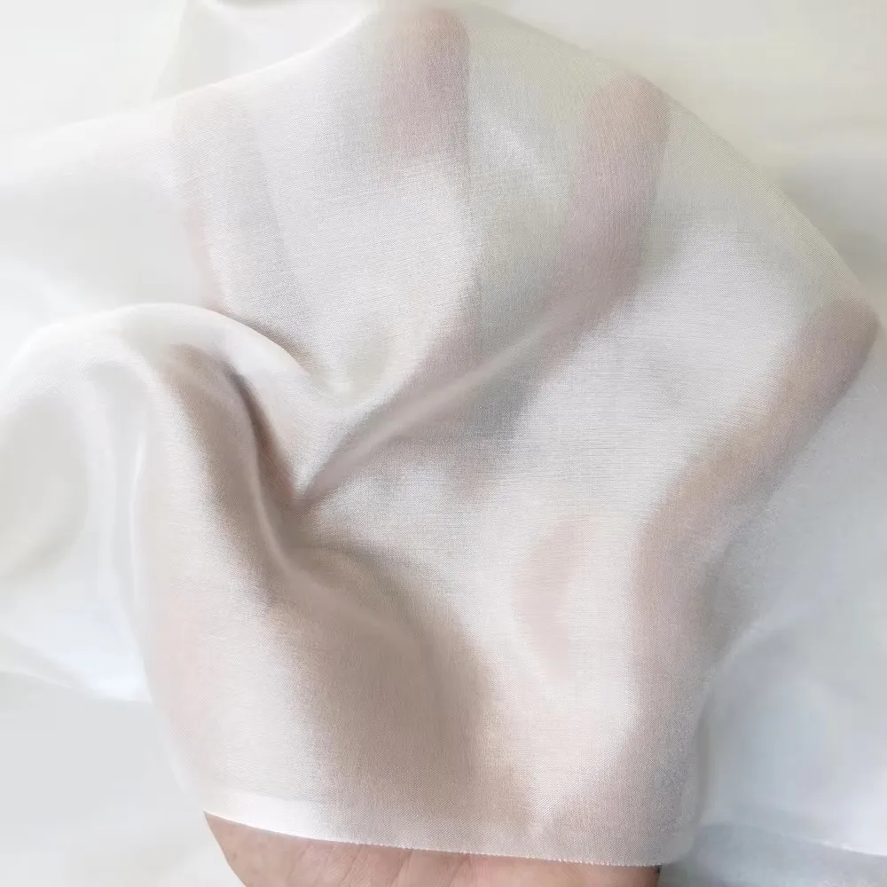 114cm Wide Sold By Meter Super Thin Natural White Silk Chiffon Sheer Fabrics Wedding Silk Ponge