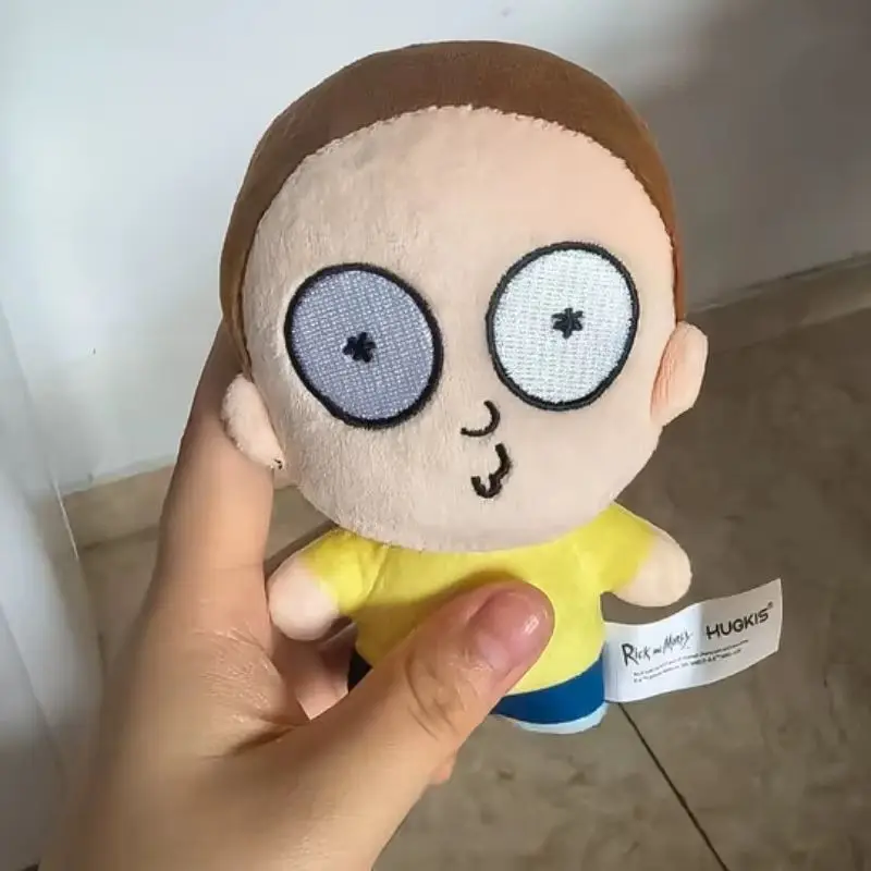 Hugkis Genuine 12-23cm Rick And Morty Peripheral Plush Pendant Pickled Cucumber Doll Pendant Couple Holiday Surprise Gift
