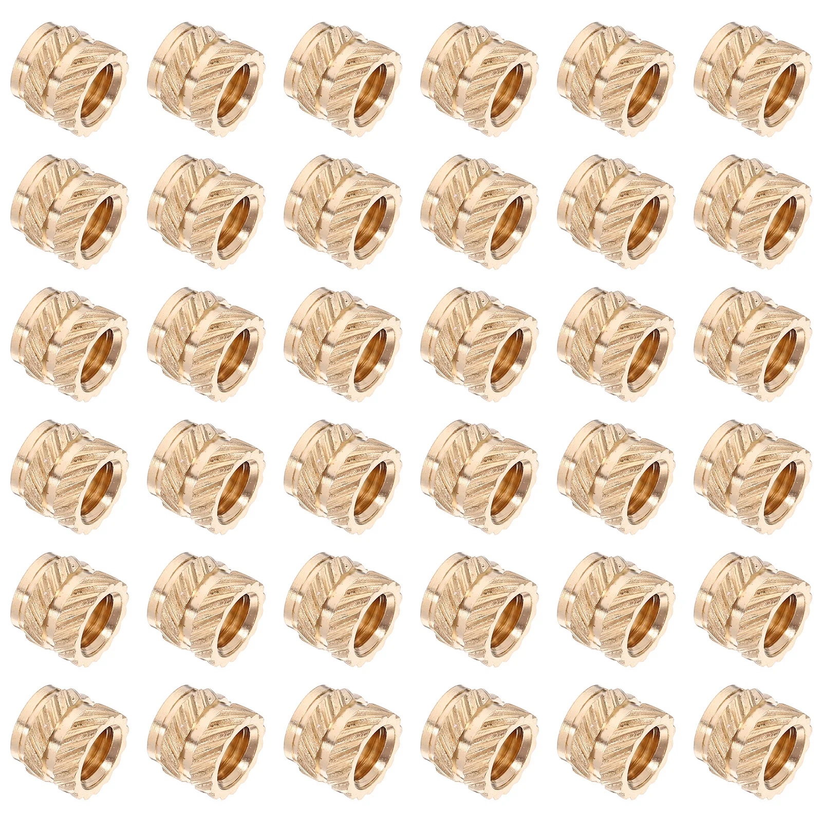 

60Pcs M5 Brass Heat Set Inserts Durable Corrosion Resistant Nuts for 3D Printing Thread Inserts for Metal
