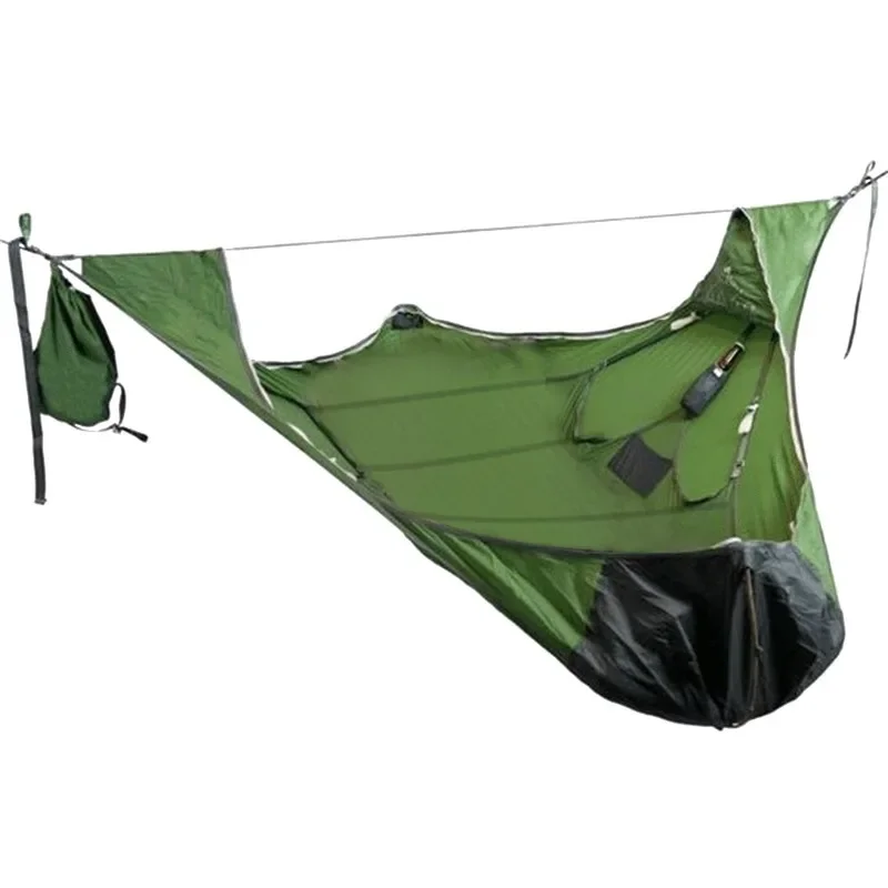 

Cross-border Explosion Outdoor Survival Portable Single Hammock Anti-tear and Mosquito-proof Hammock Multi-color Optional