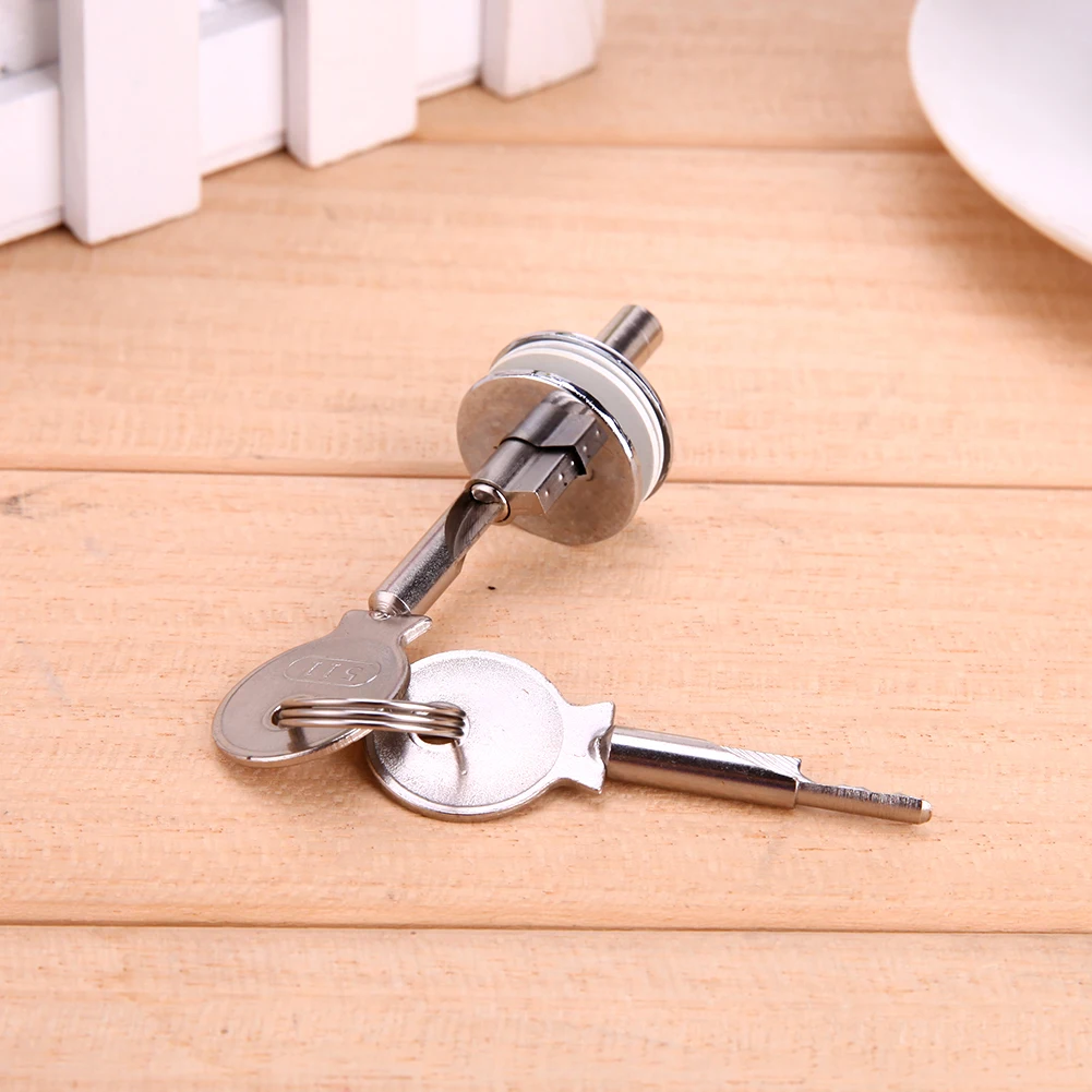 Furniture Locks Zinc Alloy Iron Drawer Lock Bright Chrome Multi-function Practical Portable Hardware Accessories