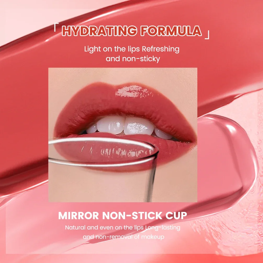 QIBEST Waterproof Lip Gloss Mirror Lipgloss Glaze Moisturizing Water Glossy Lip Gloss Shine Liquid Lipstick Lasting Makeup New