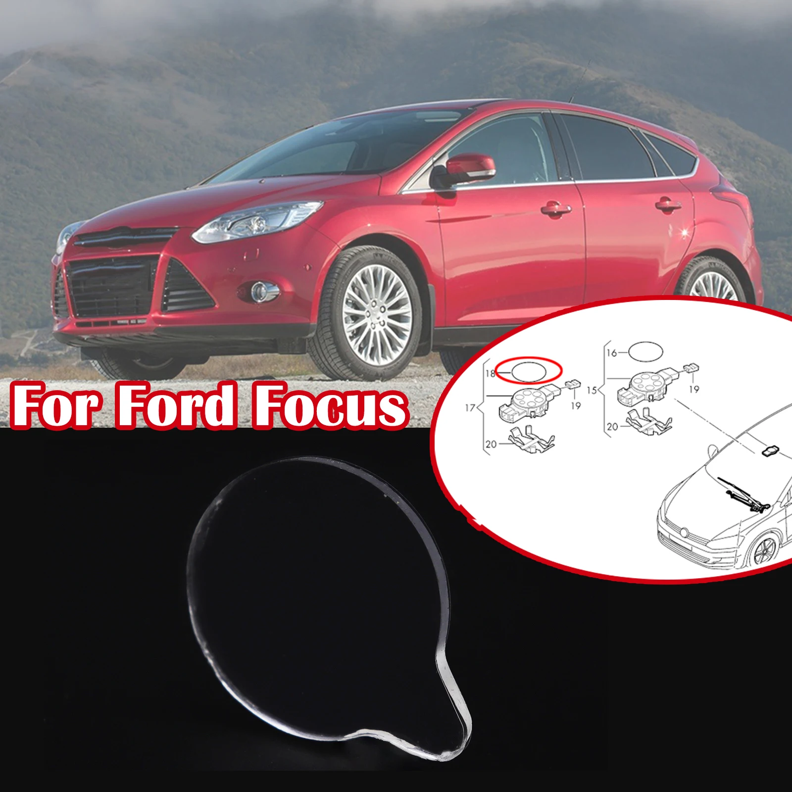 Rain Light Sensor Gel Pad For Ford Focus MK3 MK4 Adhesive Film Silicone Cushion Windscreen Chip Repair Kit Multi-Purpose Tape