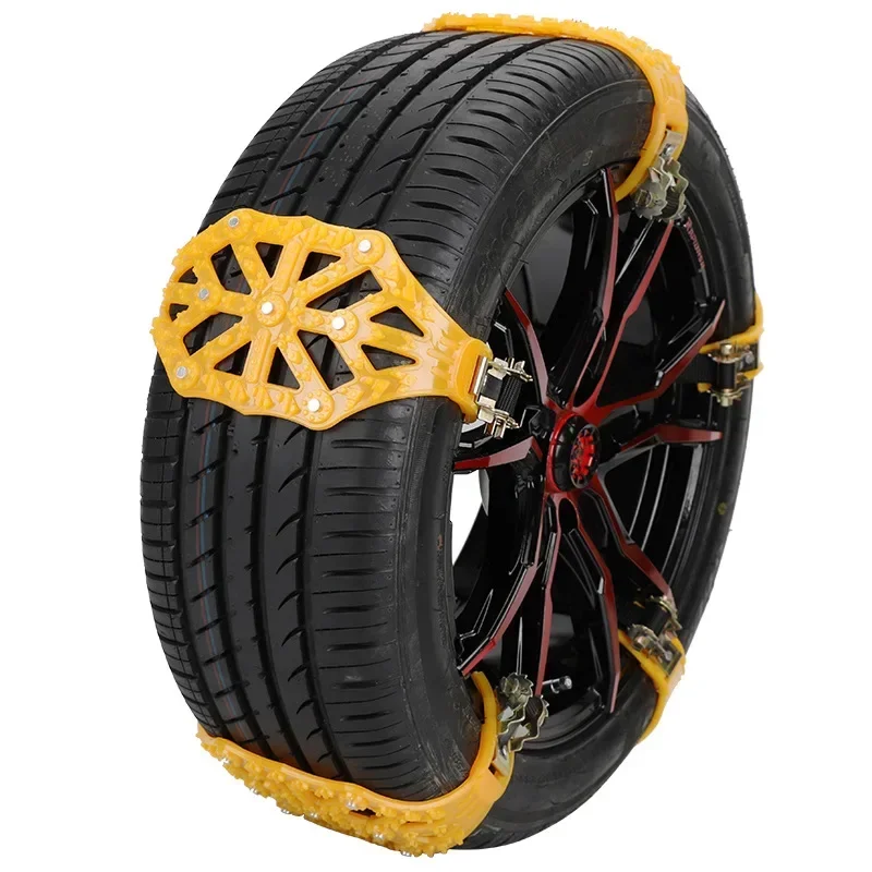 Car Tire Snow Anti-Slip Chains Upgraded Gear Universal Yellow Black Safety Emergency