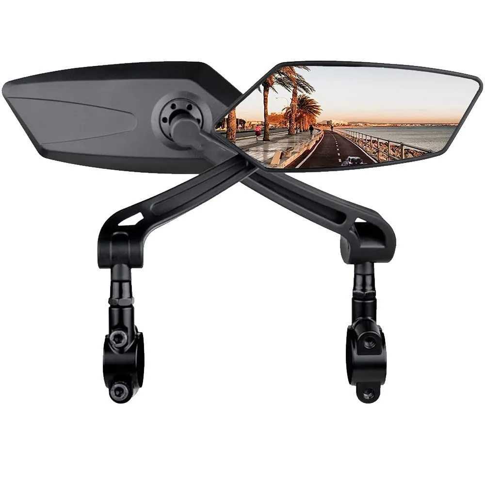 Bike Rear View Mirror Reflector Adjustable Rotatable Handlebar Mirror Clear Rearview Electric Scooter Cycling Bicycle Accessorie