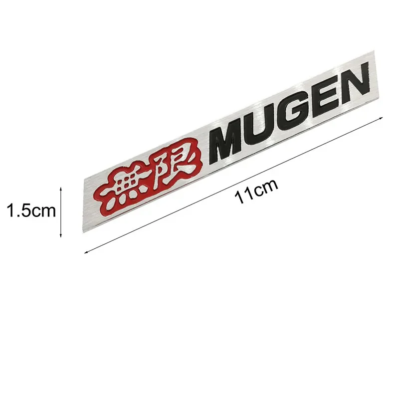 New 3D Aluminum Mugen Emblem Chrome Logo Rear Badge Car Trunk Sticker Car Styling For Honda Civic Accord CRV Fit